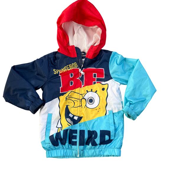Nickelodeon SpongeBob SquarePants Front and Back Windbreaker 5T - Picture 1 of 7